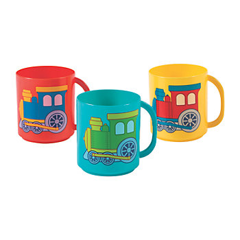 Bulk 16 Ct. Train BPA-Free Plastic Mugs