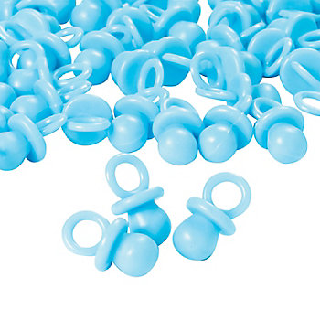 Bulk  48 Pc. Pastel Blue Opaque Pacifier Favors