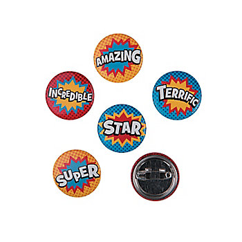 Bulk 48 Pc. Superhero Mini Buttons