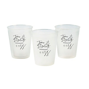 Bulk 50 Ct. Personalized Names Frosted Reusable Plastic Cups