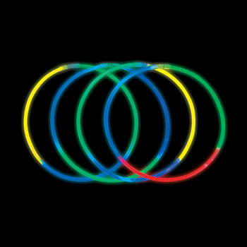 Bulk 50 Pc. Assorted Tri-Color Glow Necklaces