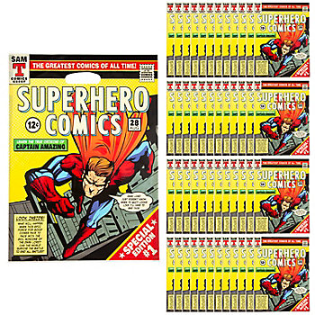 Bulk  50 Pc. Comic Superhero Plastic Goody Bags