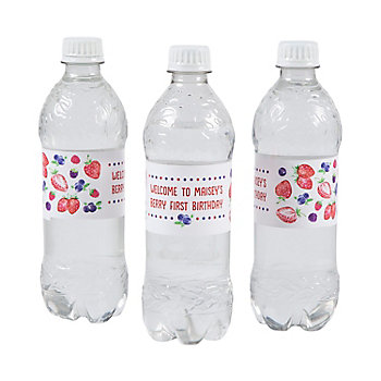 Bulk 50 Pc. Personalized Berry Water Bottle Labels