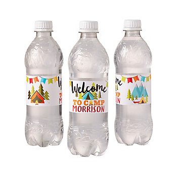 Bulk 50 Pc. Personalized Camp Party Water Bottle Labels
