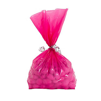 Bulk  50 Pc. Pink Medium Cellophane Bags