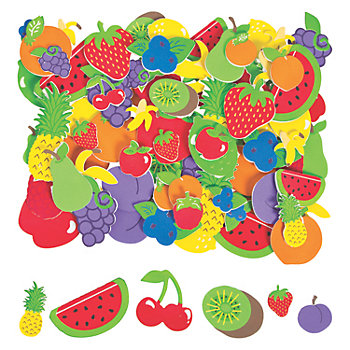 15x Fun Pastel Fruit and Vegetable Plastic Charms 