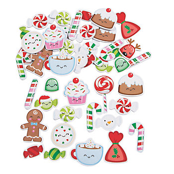 Bulk 72 Pc. Christmas Candy Self-Adhesive Shapes