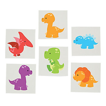 Bulk 72 Pc. Little Dino Tattoos - 72 Pc.