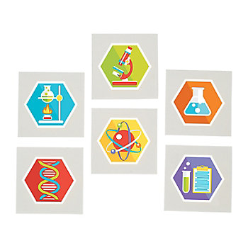 Bulk 72 Pc. Science Party Temporary Tattoos
