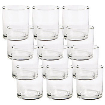 Bulk Clear Cylinder Glass Vases - 12 Pc.