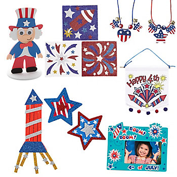 Bulk Patriotic Craft Boredom Buster Kit - Makes 84