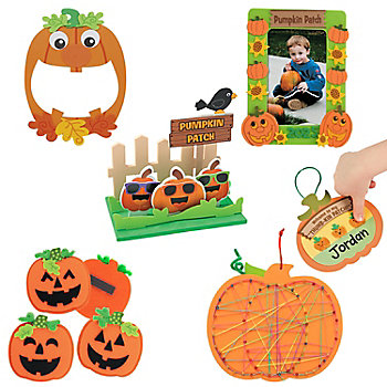 Bulk Perfect Pumpkins Craft Kit & Activity Assortment - Makes 84