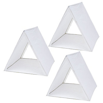 Bulk White Sleepover Tents Kit - 3 Pc.