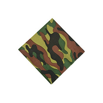 Camouflage Beverage Napkins - 16 Pc.