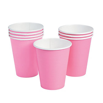 Candy Pink Paper Cups - 24 Ct.