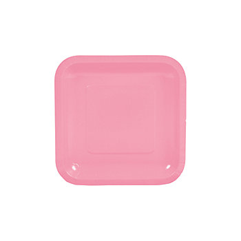 Candy Pink Square Paper Dessert Plates - 18 Ct.