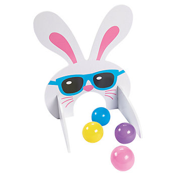 Colorful Bunny Mouth Bowling Game - 7 Pc. for Easter Fun