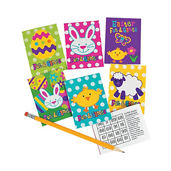 Colorful Mini Easter Fun & Games Activity Books - 72 Pc.