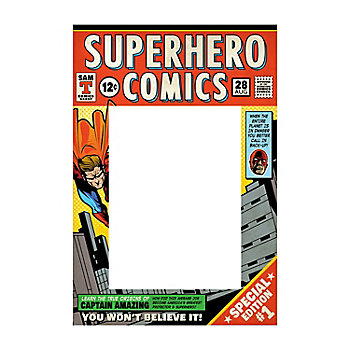 Comic Superhero Photo Booth Frame