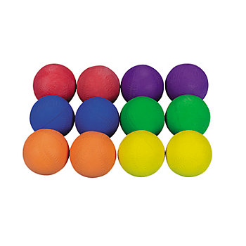 Cool Colorful Rubber Baseballs - 12 Pc.