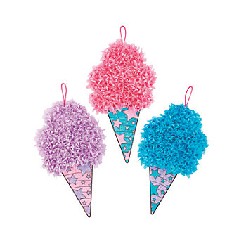 Cotton Candy Tissue Paper Craft Kit - Makes 12