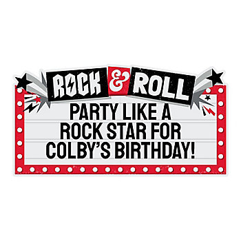 Customizable Rock Star Marquee Sign - 1 Pc. for Fun Parties