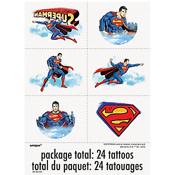 DC Comics Superman™ Full-Color Temporary Tattoos - 24 Pc.