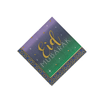 Eid Celebration Beverage Napkins - 16 Pc.