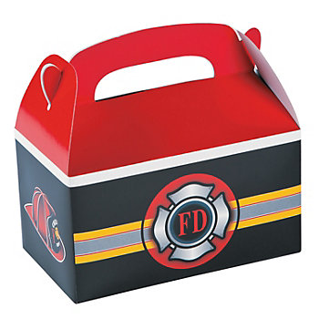 Firefighter Party Favor Boxes - 12 Pc.