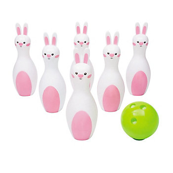 Fun Easter Bowling Set for Kids - 12 Pc. with Bunny Pins