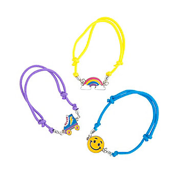 Fun Icon Friendship Bracelets - 12 Pc.