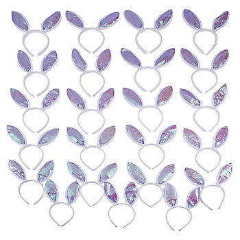 Fun Iridescent Bunny Ears Headbands - 50 Pc. for Easter Celebrations