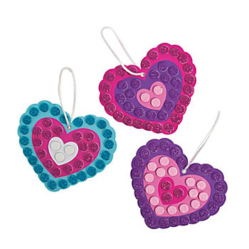 Valentine Mini Heart Ornaments - 12 Pc.