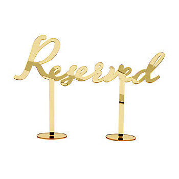 Gold Reserved Sign