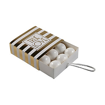 Gold Striped Pull Favor Boxes - 24 Pc.