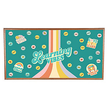 Groovy Learning Vibes Classroom Bulletin Board Set - 45 Pc.
