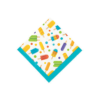 Ice Pop Party Beverage Napkins - 16 Pc.