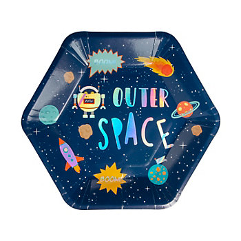 Iridescent Out of This World Paper Dinner Plates - 8 Ct.