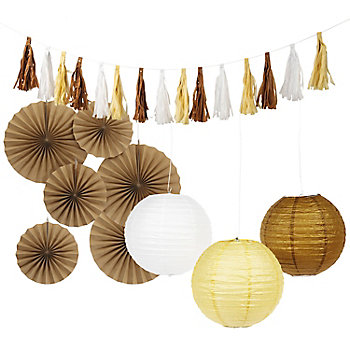 Kraft Paper Hanging Decor Decorating Kit - 13 Pc.