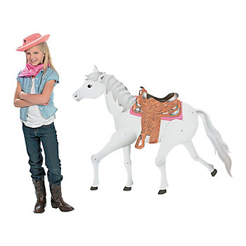 Large White Horse Jointed Cutout