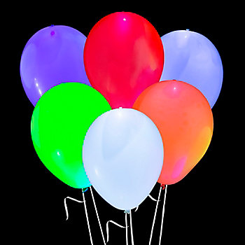 Light-Up 9" Latex Balloon Assortment - 12 Pc.