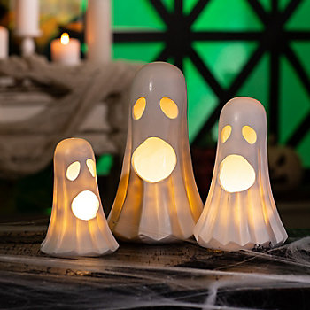 Light-Up Halloween Ghosts Tabletop Decoration