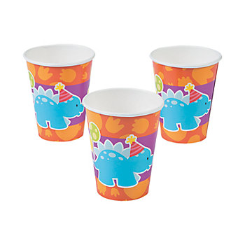 Little Dino Cups with Straws (8 Piece(s))