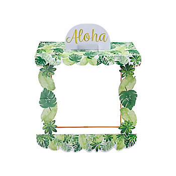 Luau Tabletop Hut with Frame - 6 Pc.