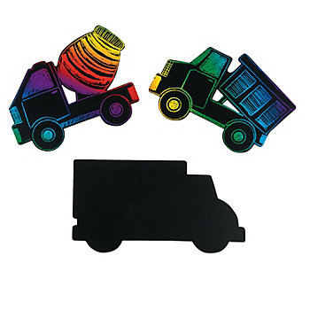 Magic Color Scratch Trucks - 24 Pc.