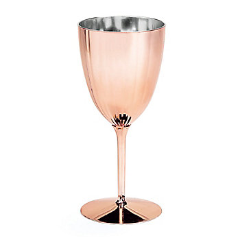 Metallic Plastic Wine Glasses - 12 Ct.