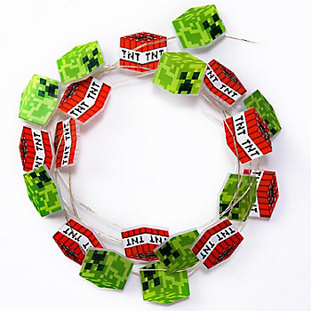 Minecraft Creeper and TNT Block LED String Lights