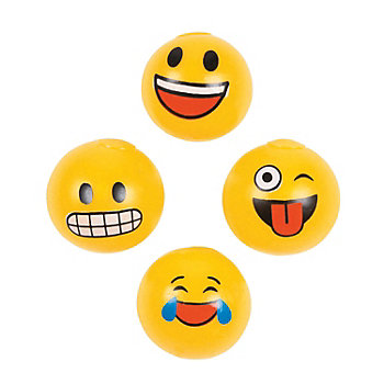 Mini Emoji Sticky Splat Balls - 12 Pc.