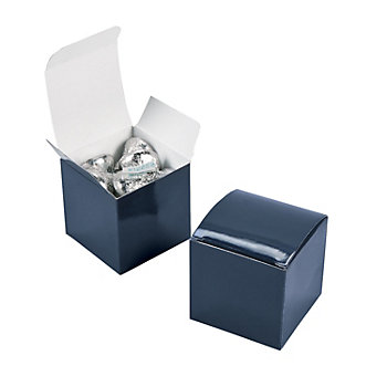 Mini Navy Favor Boxes - 24 Pc.