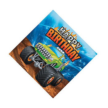  195 Pieces Monster Trucks Birthday Party Supplies